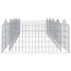 vidaXL Arched Gabion Raised Bed 400x100x50 cm Galvanised Iron