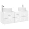 vidaXL Bathroom Furniture Set 3 pcs White 49.5 x 44.5 x 65.5 cm