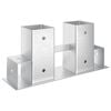 Firewood Stack Aid 12 pcs Silver 34 x 10 x 15 cm Steel