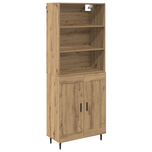 vidaXL Highboard Artisan Oak 69.5 x 34 x 180 cm