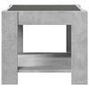 vidaXL Coffee Table with LED Concrete Grey 53x53x45 cm Engineered Wood