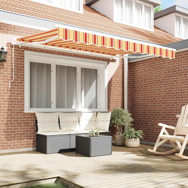 vidaXL Retractable Awning Yellow 350 x 200 cm Fabric