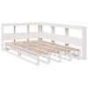 vidaXL Bookcase Bed without Mattress White 120x190cm Solid Wood Pine
