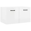 vidaXL Wall Cabinet High Gloss White 60x 36.5x35 cm Engineered Wood