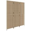 vidaXL Room Divider 3 Panels Beige Poly Rattan