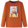 Kids' T-shirt with Long Sleeves Burnt Orange 128