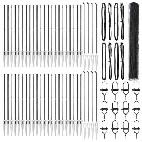 vidaXL Fence with Posts Grey 1.4 x 100 m PVC-coated steel