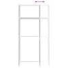 vidaXL Washing Machine Shelf White 70 x 27 x 136 cm Aluminium