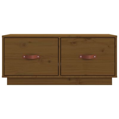 vidaXL TV Cabinet Honey Brown 80x34x35 cm Solid Wood Pine