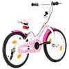 vidaXL Kids Bike 18 inch Pink and White