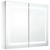 vidaXL LED Bathroom Mirror Cabinet 80x12.2x68 cm