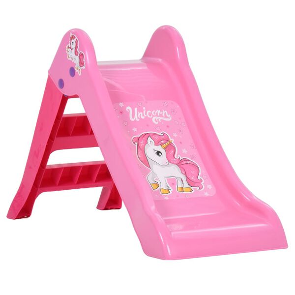 vidaXL Slide for Kids Foldable 111 cm Pink