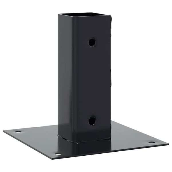 vidaXL Post Bases Square 12 pcs Anthracite 51x51 mm Powder-coated Steel