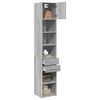 vidaXL Slim Storage Cabinet Grey Sonoma 40x42.5x225 cm Engineered Wood