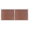 vidaXL Fence Panel Set WPC 353x146 cm Brown