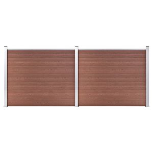 vidaXL Fence Panel Set WPC 353x146 cm Brown