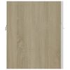 vidaXL Sink Cabinet with Built-in Basin White and Sonoma Oak Engineered Wood