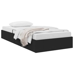 vidaXL Storage Bed with Mattress with Storage Black 90 x 190 cm Fabric
