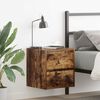 vidaXL Wall-mounted Bedside Cabinets 2 pcs Smoked Oak 38x34x40 cm