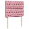 vidaXL Box Spring Bed with Mattress Pink 120x200 cm Velvet