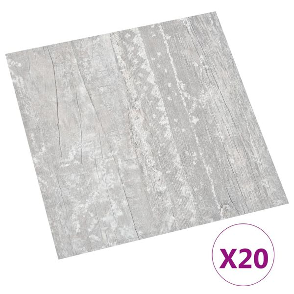 vidaXL Self-adhesive Flooring Planks 20 pcs PVC 1.86 m² Grey