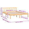 vidaXL Bed Frame without Mattress Solid Wood 120x200 cm