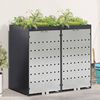 vidaXL Wheelie Bin Storage for 2 Bins Anthracite 136 x 77.5 x 121.5 cm