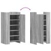 vidaXL Shoe Cabinet Grey Sonoma 52x37.5x100 cm Engineered Wood