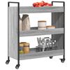 vidaXL Kitchen Trolley Grey Sonoma 70x30x82 cm Engineered Wood