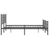 vidaXL Metal Bed Frame without Mattress with Footboard Black 160x200cm