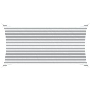 vidaXL Sun Shade Sail Light Grey and White 4 x 2 m