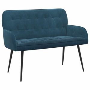vidaXL 2 Seater Sofa with Metal Legs 2-Seater Blue Velvet