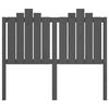vidaXL Bed Headboard Grey 126x4x110 cm Solid Wood Pine