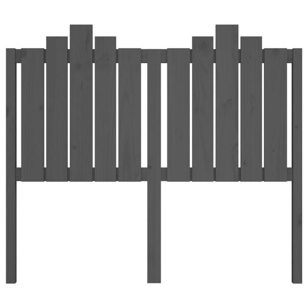 vidaXL Bed Headboard Grey 126x4x110 cm Solid Wood Pine