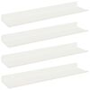 vidaXL Floating Shelf Wall-mounted 4 pcs White 40 x 9 x 2.5 cm Steel