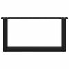 vidaXL Coffee Table Legs U-Shaped 2 pcs Black 60x(30-31) cm Steel