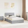 vidaXL Storage Bed Grey Sonoma 135 x 190 cm Engineered Wood