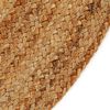 vidaXL Braided Area Rug with Tassels 150 cm Jute Round