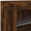 vidaXL Sideboard with LED Lights Smoked Oak 164x37x67 cm