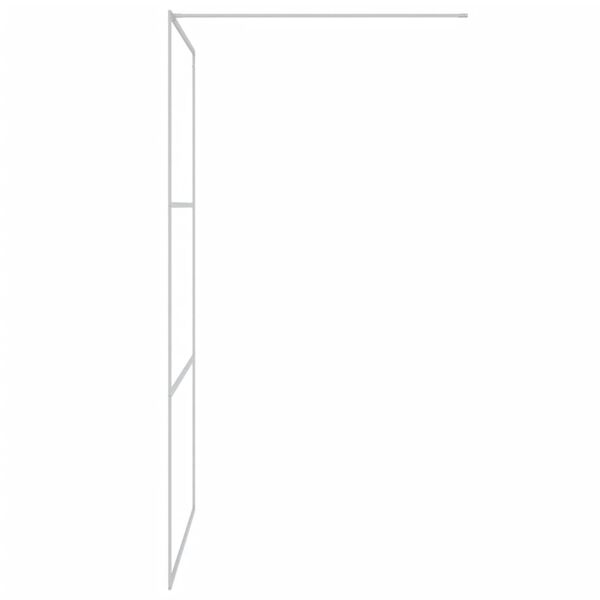 vidaXL Walk-in Shower Wall Silver 115x195 cm Clear ESG Glass