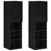 vidaXL TV Cabinet 2 pcs Black 30.5 x 30 x 102 cm Engineered Wood