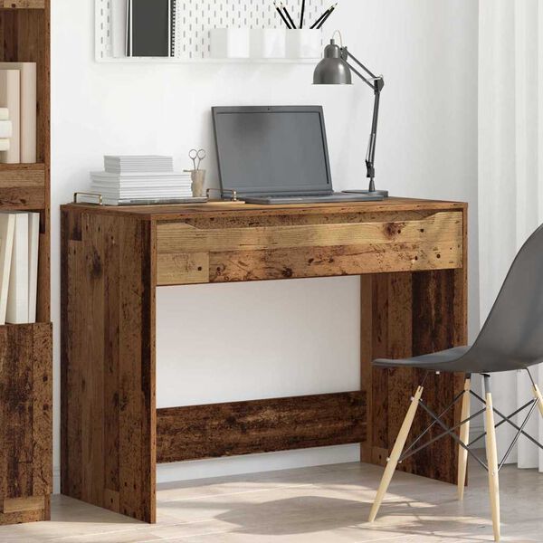 vidaXL Desk with Drawer Old Wood 100 x 50 x 78 cm Engineered Wood