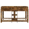 vidaXL Bunk Bed for Kids Smoked Oak 90 x 200 cm Engineered Wood
