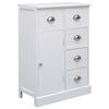 vidaXL Sideboard with 10 Drawers White 113x30x79 cm Wood