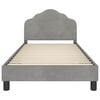 vidaXL Children's Bed Frame with Headboard Light Grey 80 x 200 cm