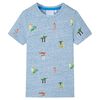 vidaXL Kids' T-shirt Blue Melange 104
