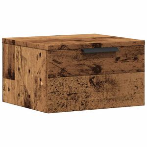 vidaXL Wall-mounted Bedside Cabinet Old Wood 34x30x20 cm