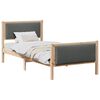 vidaXL Bed Frame with Headboard Dark Grey 90 x 200 cm Fabric