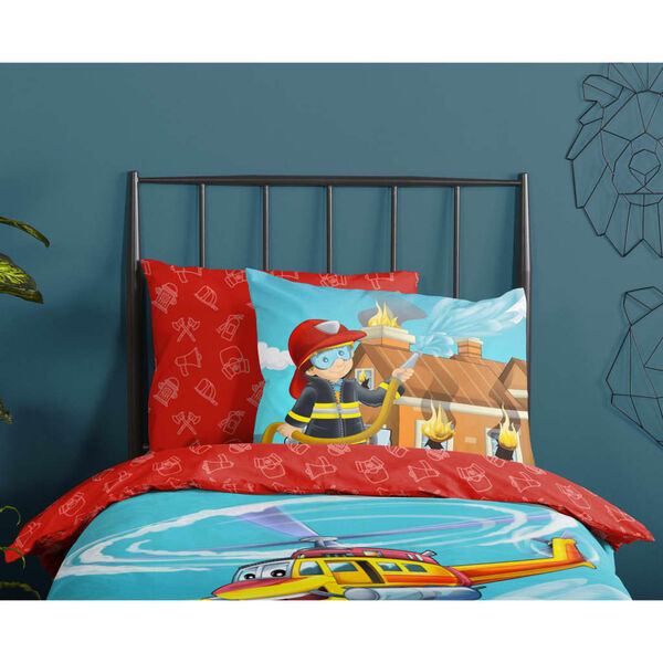 Good Morning Kids Duvet Cover Fire 140x200/220 cm