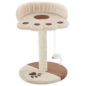 vidaXL Cat Tree with Sisal Scratching Post 40 cm Beige and Brown